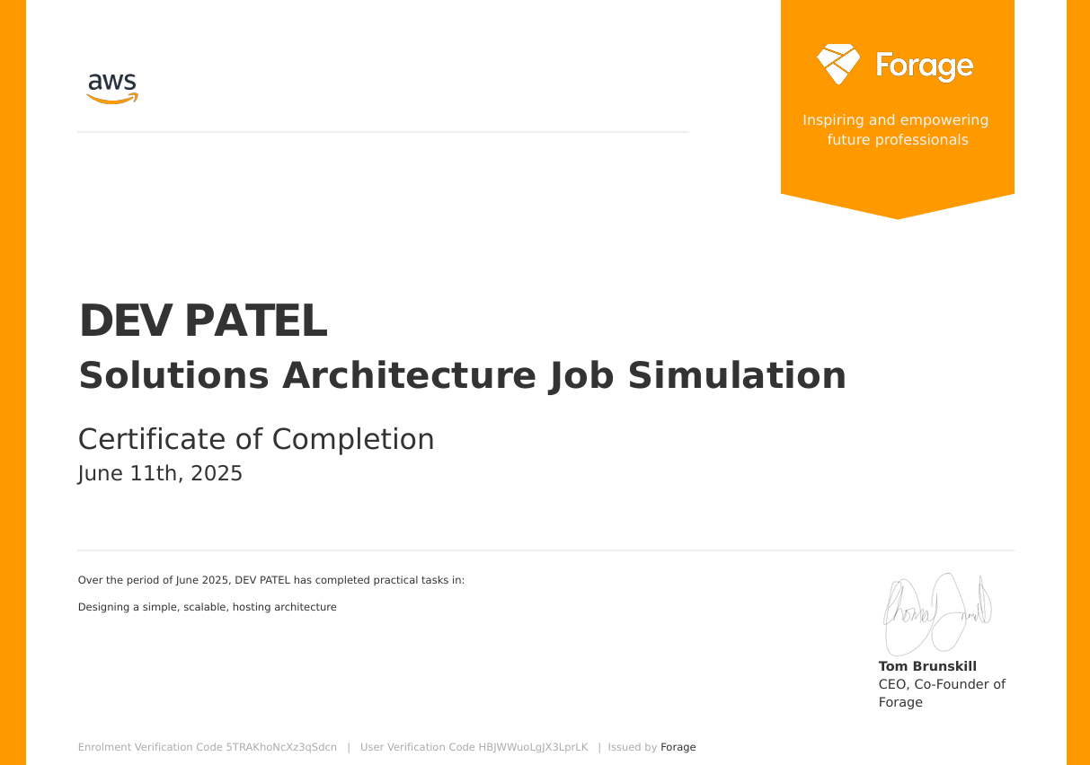 AWS Technology Job Simulation